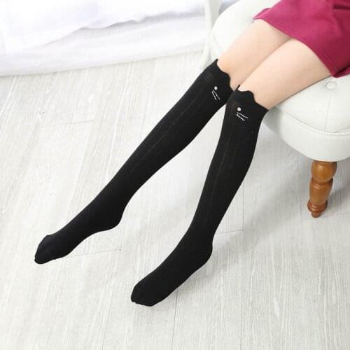 Kids Socks Cute Cotton Over Knee High Socks Cartoon Cat Autumn Winter Warm Girls Long Socks