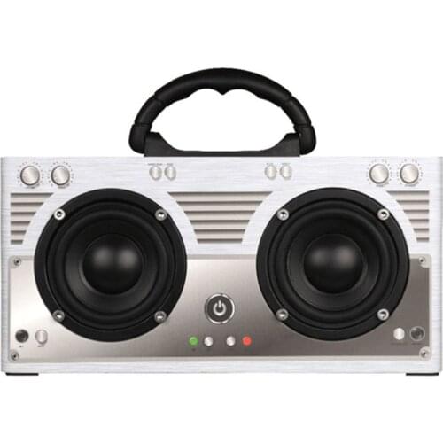 Portable Vintage Wooden Wireless Bluetooth V4.2 Speaker Super Bass Soundbar for Aux FM Auxiliary 3.5mm PC phone microphone