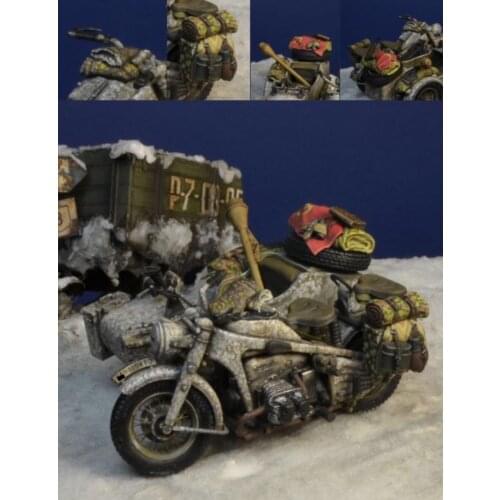 1/35 Resin Model Figure GK,luggage , There is no motorcycle , Unassembled and unpainted kit