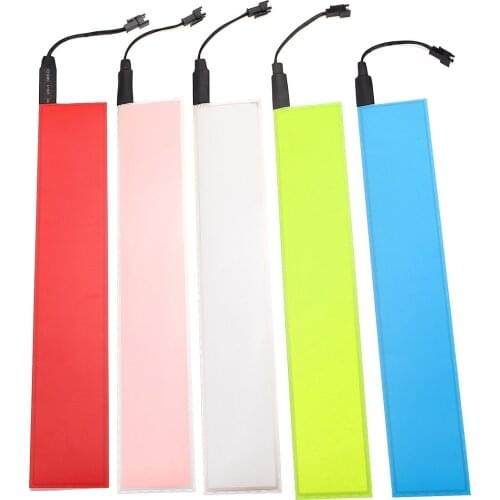 30x5cm 12V Flexible EL Light Panel Electroluminescent Back Light Strip Lamp with Inverter for Home Car Party