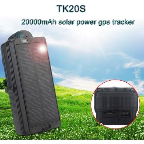 GPS TK20S solar sun powered gps tracker with Offline logger GPS Locator for vehicle container Magnetic Solar Panel GPS Tracker