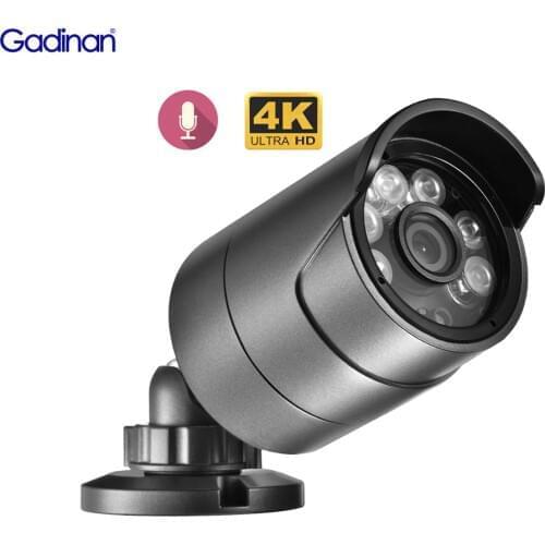 Gadinan 4K IP Camera H.265 8MP Camera 3840X2160 Audio Outdoor Motion Detection CCTV Video Security Surveillance Onvif POE