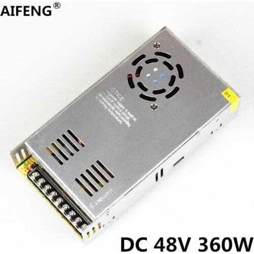 AIFENG 48v power supply 360W 7.5A AC110V/220V to dc 48V Switching Power Supply Transformers for LED Strip Light motor