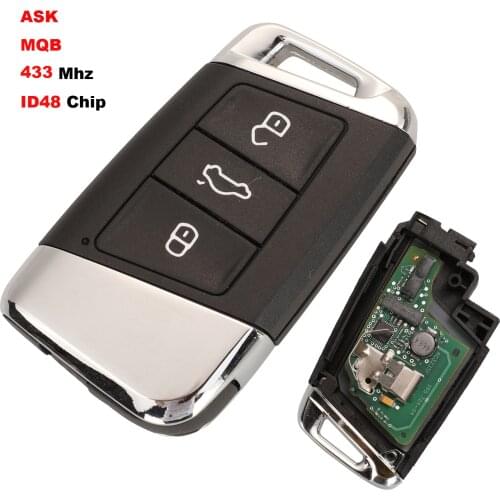 Jingyuqin 434MHZ 3B Remote Car Key Control For Volkswagen VW Magotan Passat B8 Skoda A7 Case Shell