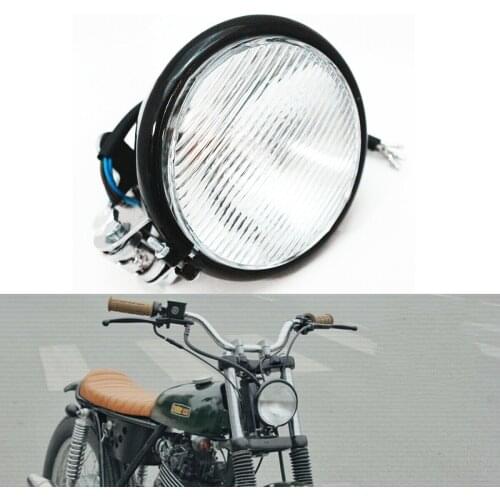 12V Round Motorcycle Front Headlight LED Lamp Spotlight For Harley Honda Kawasaki Suzuki Accessories