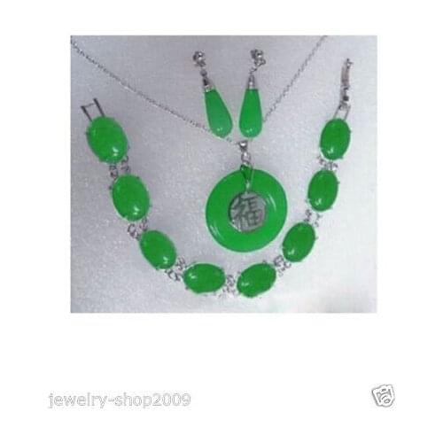 Huge Jewelry Green gem bracelet pendant earrings Quartz Fine Bridal wide watch wings women queenLuxury Girls Wedding