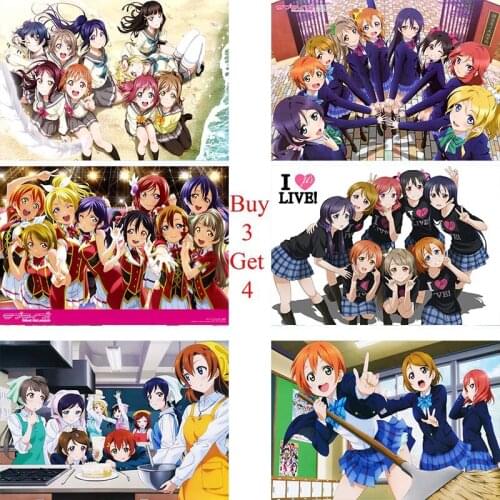 Love live Comic Coated paper poster Bar Cafe High quality Printing Drawing core Childrens decorative paintings