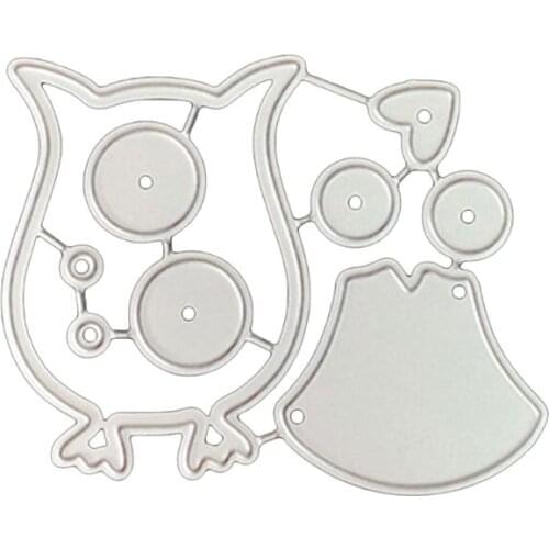 Owl Metal Cutting Die Creative Night Owls Embossing Knife Mould Template Durable Carbon Steel Blade Punch Stencils Dies