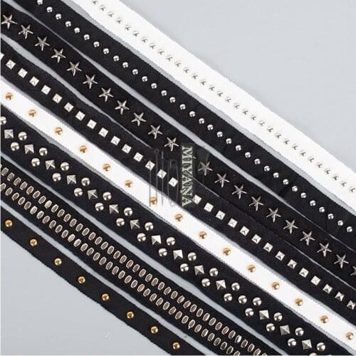 Metal Beaded Webbing Lace Ribbon Tape Band Belt Sewing Supplies for Costumes Strap Hairband,DIY Handmade Decorative Lace Trim