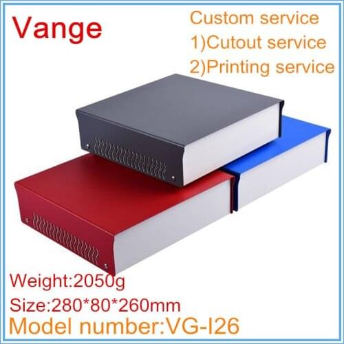 1pcs/lot signal launcher project metal housing 280*80*260mm iron enclosures junction boxes for wire connector device