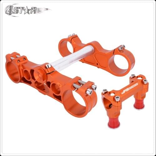 Motorbike CNC Aluminum Triple Tree Clamps Steering Stem Bar Mount For KTM SX SXF XCF XCW XCFW EXC EXCF 125 150 250 350 450 530