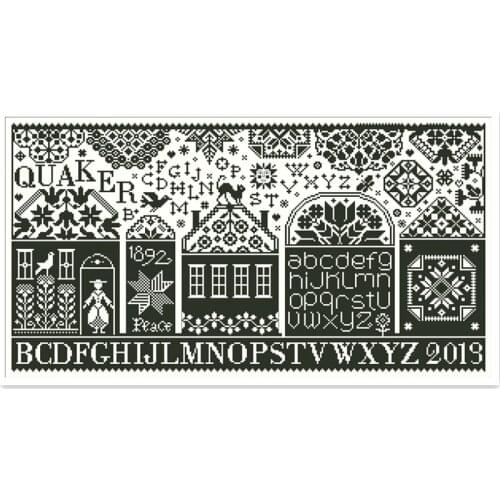 Quaker Street cross stitch package cartoon word 18ct 14ct 11ct cloth cotton thread embroidery DIY handmade needlework