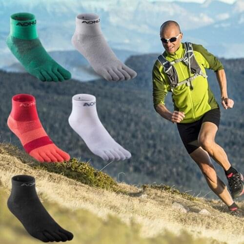 Unisex Sports Socks Hiking Running Five-Finger Breathable Gym Toe Sock