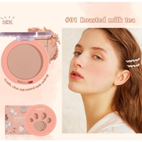 NEW 6 Colors Face Blusher Powder Waterproof Sweat-proof Long-lasting Monochrome Blush Palette For Face Makeup Cosmetics TSLM1