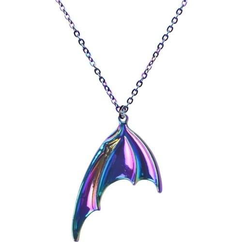 High Quality Fish Tail Necklace For Men Jewelry Choker Women Neck Chain Rainbow Color Hip Hop Style Vintage Collier Trendy 2021