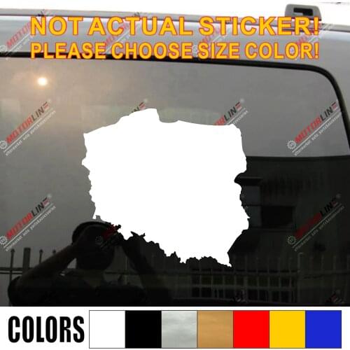 Polish Map Poland Polski Car Vinyl Decal Sticker pick color size