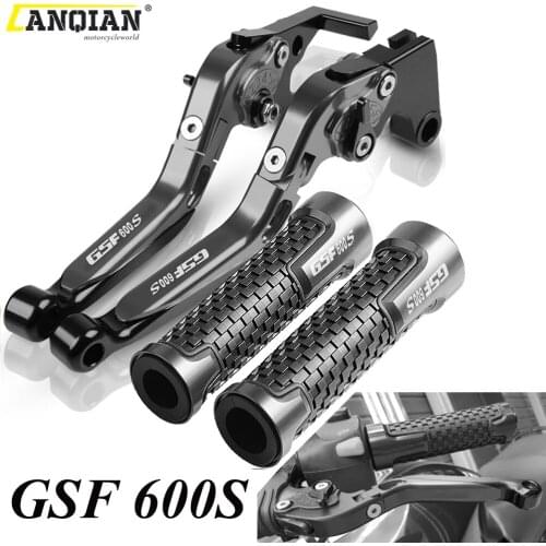 Motorcycle Accessories Adjustable Extendable Brake Clutch Levers Handle Bar Grips For SUZUKI GSF600S GSF 600 S BANDIT 1995-2004