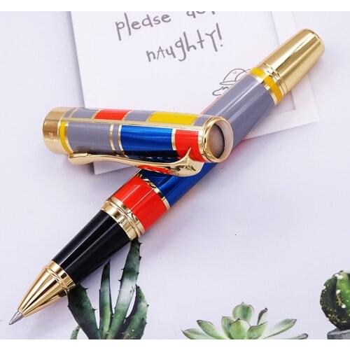 Hero 767 Roller Ball Pen with Golden Trim Fashion Colored Ink Pen with Smooth Refill Great for Gift Graduate Business Office