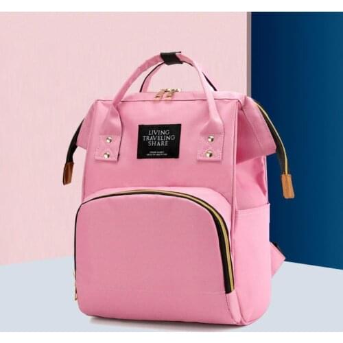 Waterproof Zipper Travel Mommy Backpack Casual Baby Nursing Nappy Bag Handbag oxford cloth material practical and durable gifts