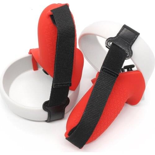 Silicone VR Handle Controller Protective Case Skin Cover Non-slip Sleeve with Straps for Oculus Quest 2 VR Headset Accessories