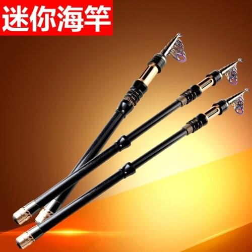 Ultra-short and ultra-hard short sectionscarbon telescopic sea pole 1.8m 2.1m 2.4m 2.7m 3.0m portable with ring fishing Rod