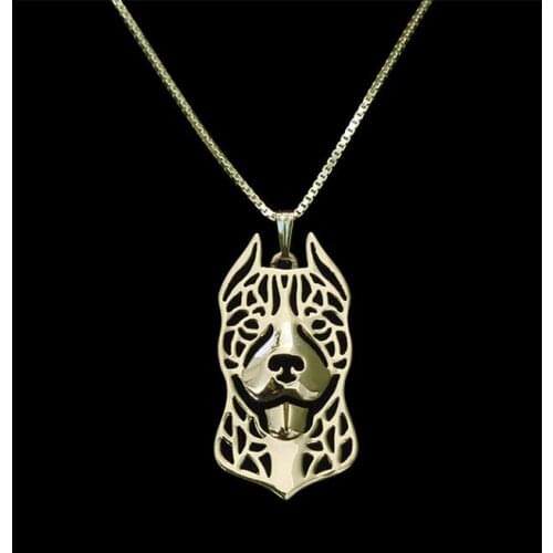 Unique Hollow Pet Pitbull pendant choker Necklace for women charm cute pretty christmas gift for friend gold/silver plated