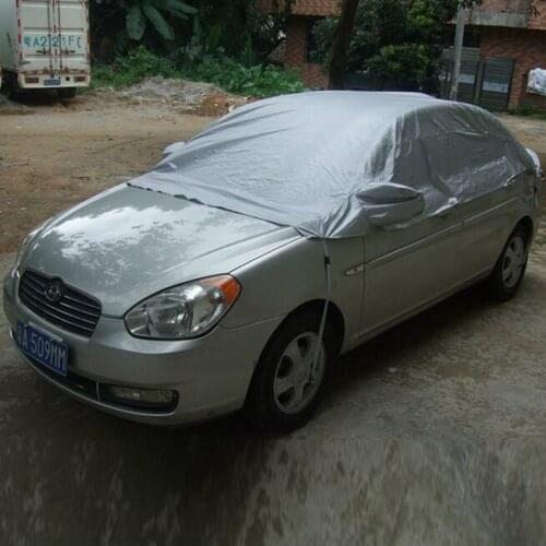 Universal Half Car Cover Protector Sun UV Snow Dust Rain Resistant Durable Covers 3.35Mx1.5M Automobile Accessories For Car Care