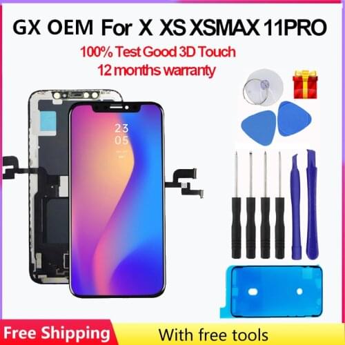 Factory Sale GX Screen For iPhone X GX OLED Hard XS 11 Pro MAX Display Digitizer Assembly LCD For iPhone X Display GX Soft X XS