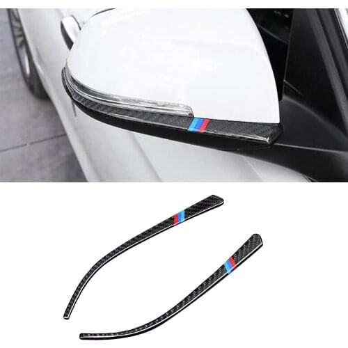 2Pcs 3D Carbon Fiber Rearview Mirror Sticker Protector For BMW F30 F34 F35 Series Car Styling Trim Strips Stickers Anti-scratch