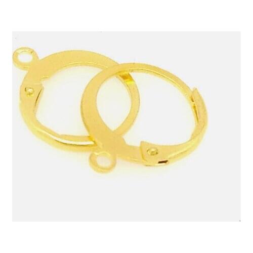 20pcs/lot 14x12mm Gold color Plated Stainless Steel Material French Earring Hooks Wire For making diy handmade Earrings