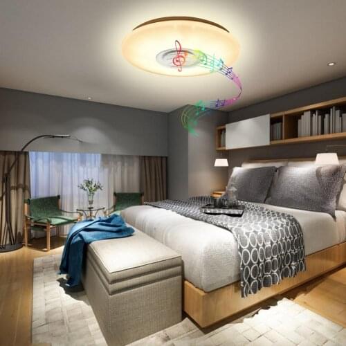 220V RGB W/WW LED Music Ceiling Light 36W 3600LM 2835SMD LED Intelligent Ceiling Lamp with Bluetooth APP Remote Control
