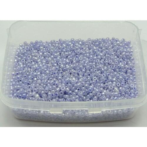 5000 Ceylon Pearl Lilac Purple Glass Seed Beads 2mm (10/0) + Storage Box