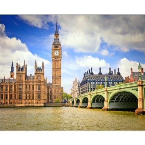 LaoJieYuan Scenery 5d diamond embroidery full square cross stitch pebble round diamond painting full drill needlework