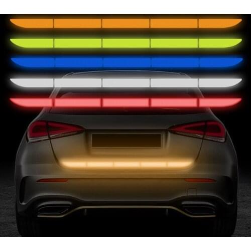 Automotive Reflective Rear Trunk Fender Back Warning Molding Trim Sticker Safety Markers car accessories