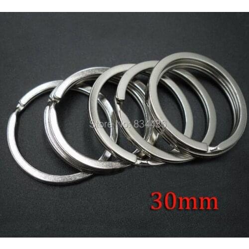 Free Shipping 30mm stainless steel key-ring Key Chains jewelry Split Key Rings DIY accessories parts findings wholesale 100pcs