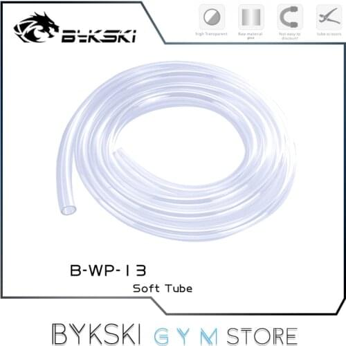 Bykski PVC Soft Water Pipe, 10*13mm/10*16mm Transparent 3/8'' Flexible Tubing 1000mmX1,Water Cooling Novice Friendly, B-WP