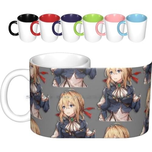 Violet Evergarden Ceramic Mugs Coffee Cups Milk Tea Mug Violet Evergarden Anime Cute Creative Trending Vintage Gift Bottle Cup