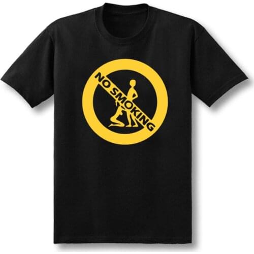 Girl And Boy No Smoking Sex Printed T Shirt For Men 2019 Summer Short Sleeve Casual Cotton O Neck Humor Joke Funny T-shirt