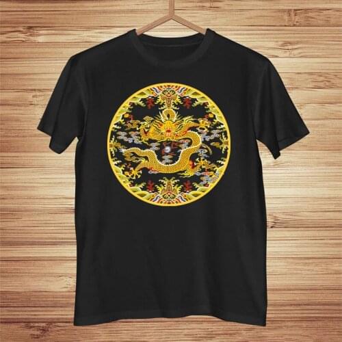 Oversize T-shirt Ulzzang Harajuku Chinese Dragon Print T Shirt Mens Casual Short Sleeve Streetwear Tops Female T-Shirt Clothing