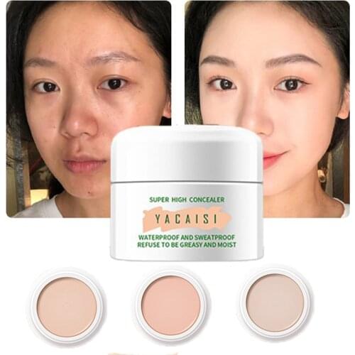 Smooth Concealer Foundation Cream Waterproof Long Lasting Complexion Dark Circles Marks Coverage Cream Moisturize Face Makeup