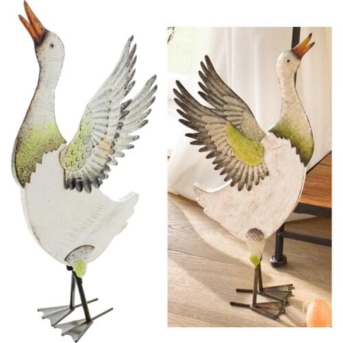 Exquisite Colorful Duck Garden Statue Figurines for Outdoor Housewarming Gift Artwork
