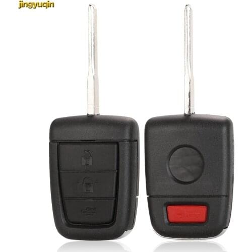 Jingyuqin Flip Remote Modified Car Key Fob Shell For Chevrolet Caprice For Holden Commodore VE 3 Button + Panic 4 Buttons
