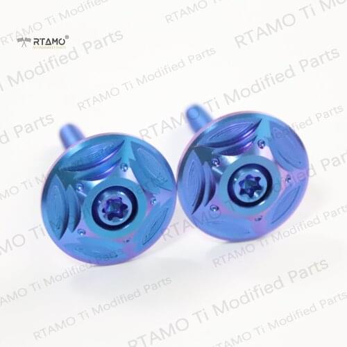 1 Pair Titanium Handlebar End Plug and Bolt Kit Bolt Size M6X40L Grip Cap Covers Stoppers End Lock-On Plugs