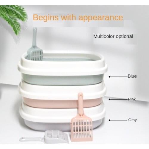 Large Size Cat Litter Basin, Super Large Semi Enclosed Cat Toilet, Detachable Anti Splash Cat Litter Box, Cat Pet Products