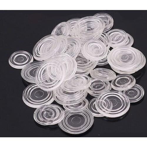 10pcs desk/table round rubber pad desktop suction cup non-slip pad glass silicone tea table pad double-sided particle-absorbing