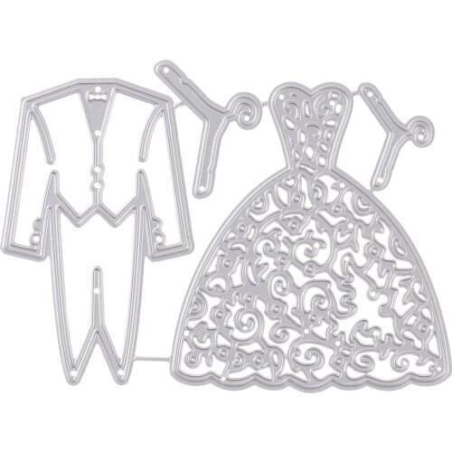 Metal Cutting Dies for DIY Scrapbooking Album Paper Cards Decorative Crafts Wedding Suit Dress Pattern Embossing Die Cuts Gift