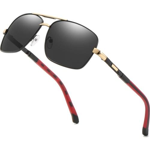 2020 Mens Polarized Sunglasses for Sports Outdoor Driving Polaroid Sunglasses Men Square Metal Frame Sun Glasses Gafas De Sol