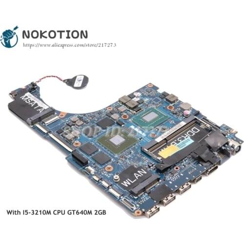 NOKOTION CN-0WKN24 0WKN24 For Dell XPS 15 L521X Laptop Motherboard QBL00 LA-7851P 15.6 inch I5-3210M CPU GT640M 2GB GDDR5