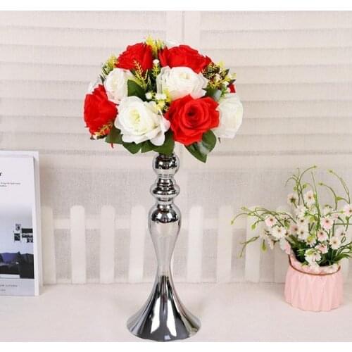 New Wedding Candle Holder silver gold candlestick home decoration road lead table vase flower arrangement wedding props