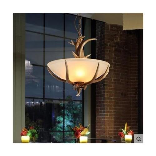 Garden pendant lighting American country antler creative restaurant bar pendant lamp Nordic retro entrance aisle ZCL